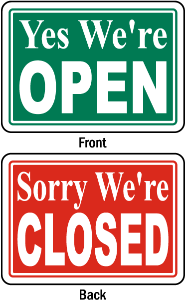 Open Closed Sign Flipside PNG