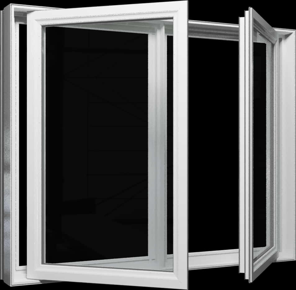 Open Double Hung Window PNG