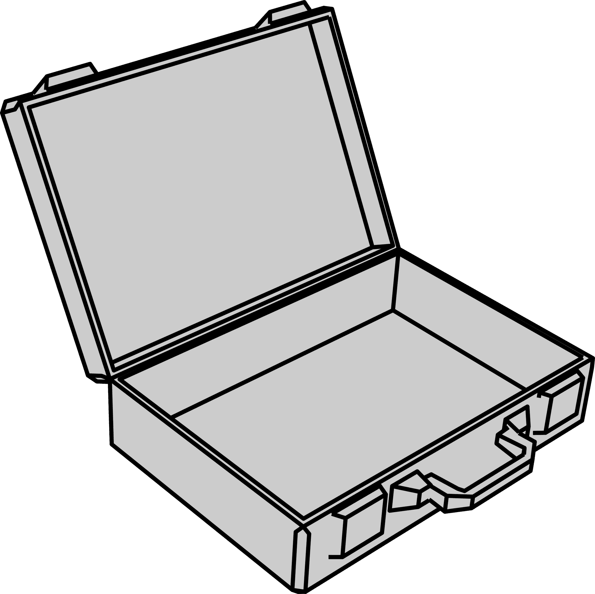 Open Empty Suitcase Illustration PNG
