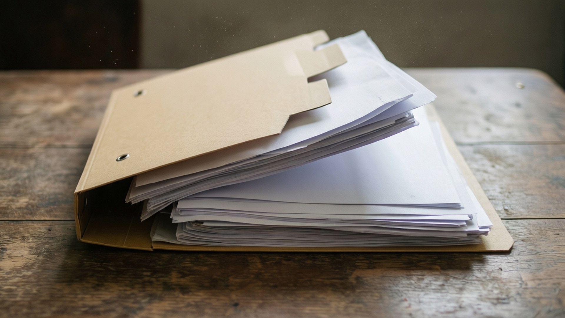Open Folder with Documents Wallpaper