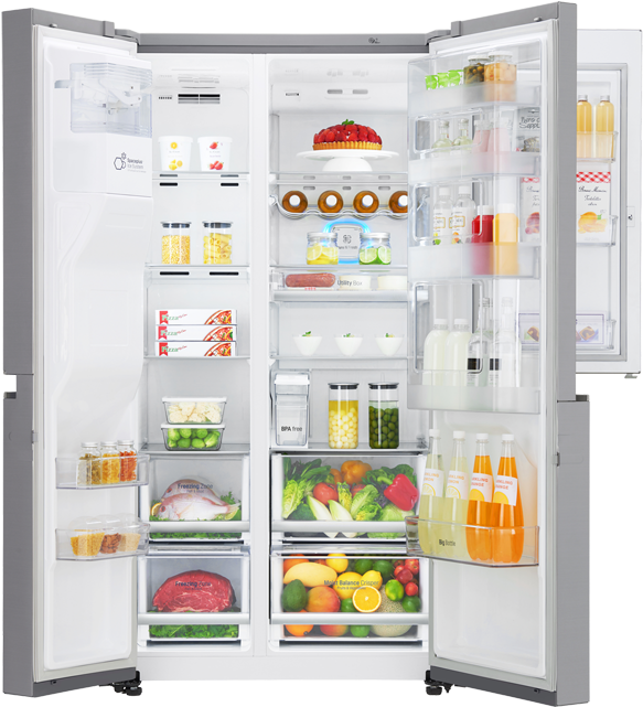 Open Fridge Fullof Food PNG