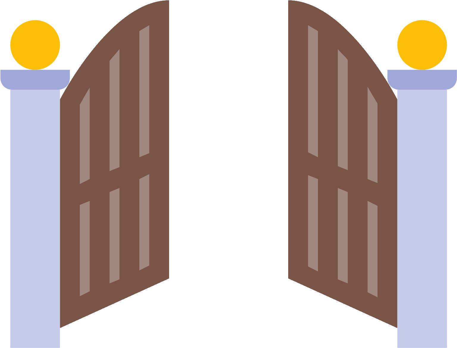 Open Garden Gate Illustration PNG