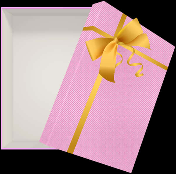 Open Gift Box With Pink Wrapping PNG