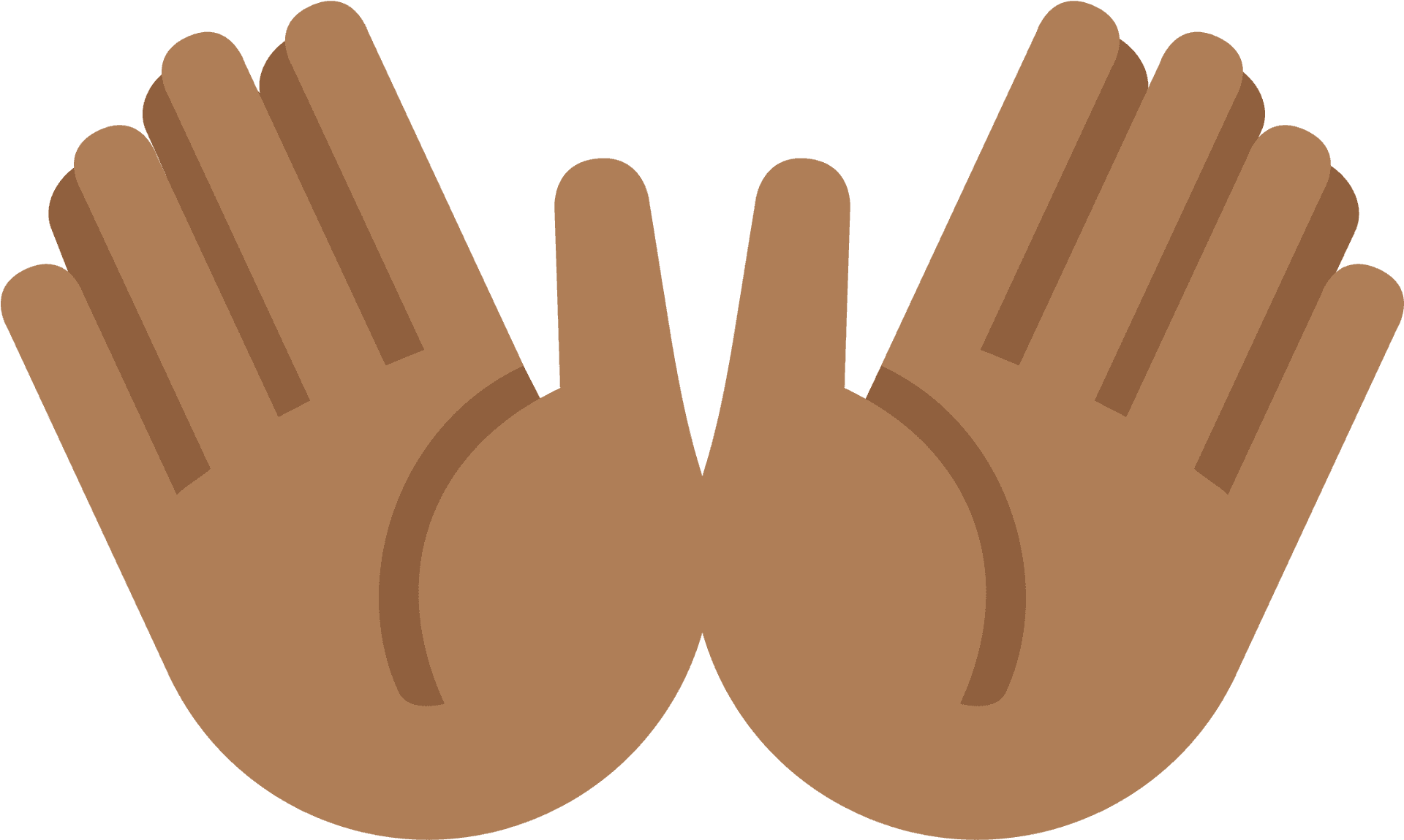 Open Hand Gesture Emoji PNG