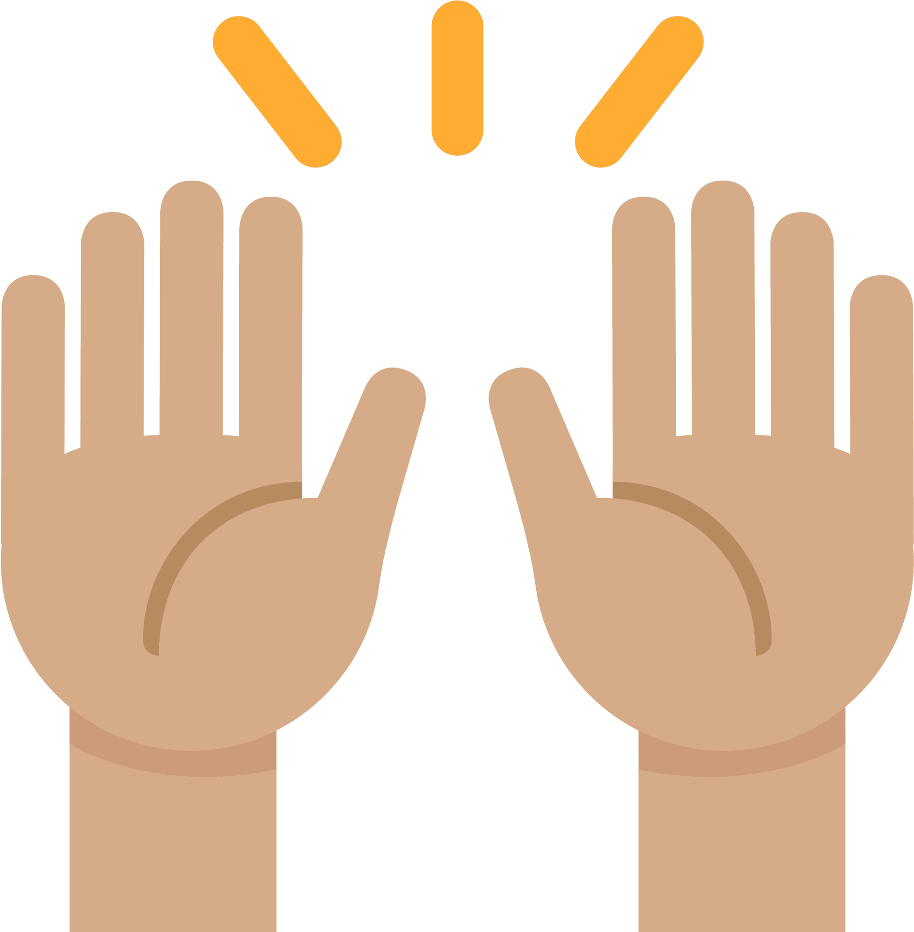 Open Hand Gesture Emoji Illustration PNG