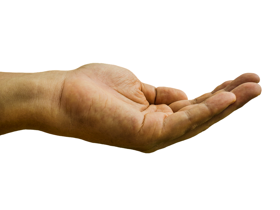 Open Hand Gesture Isolated PNG