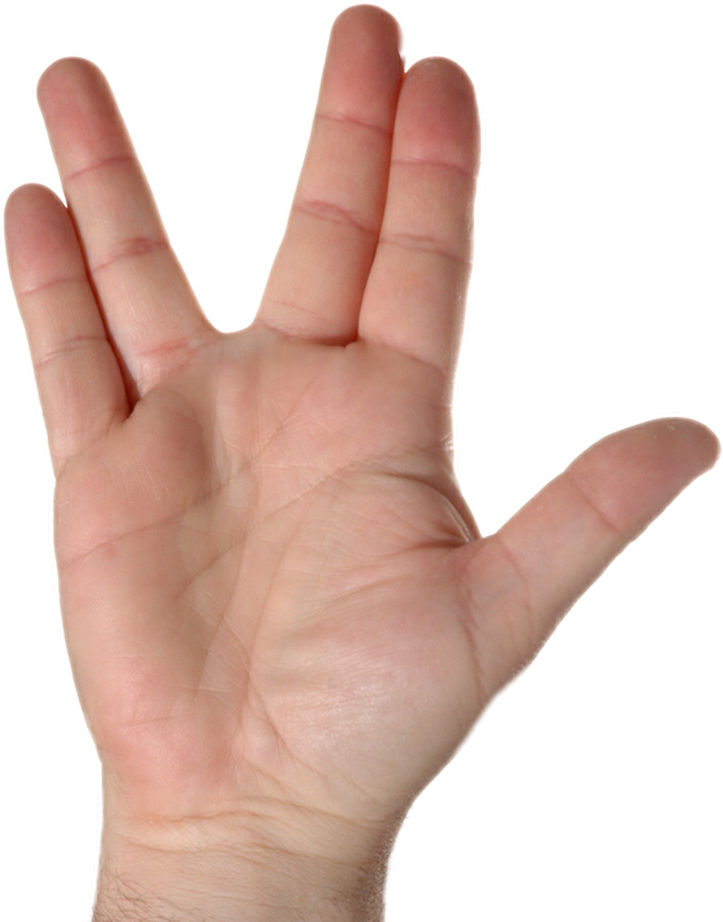 Open Hand Gesture Peace Sign PNG