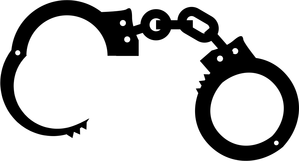 Open Handcuffs Silhouette PNG