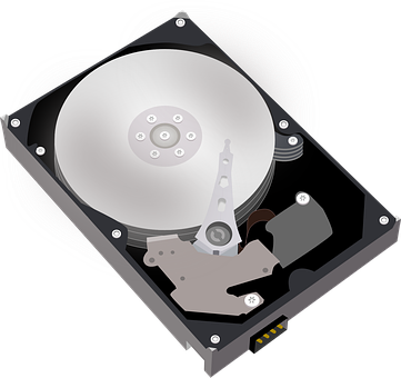 Open Hard Drive Illustration PNG