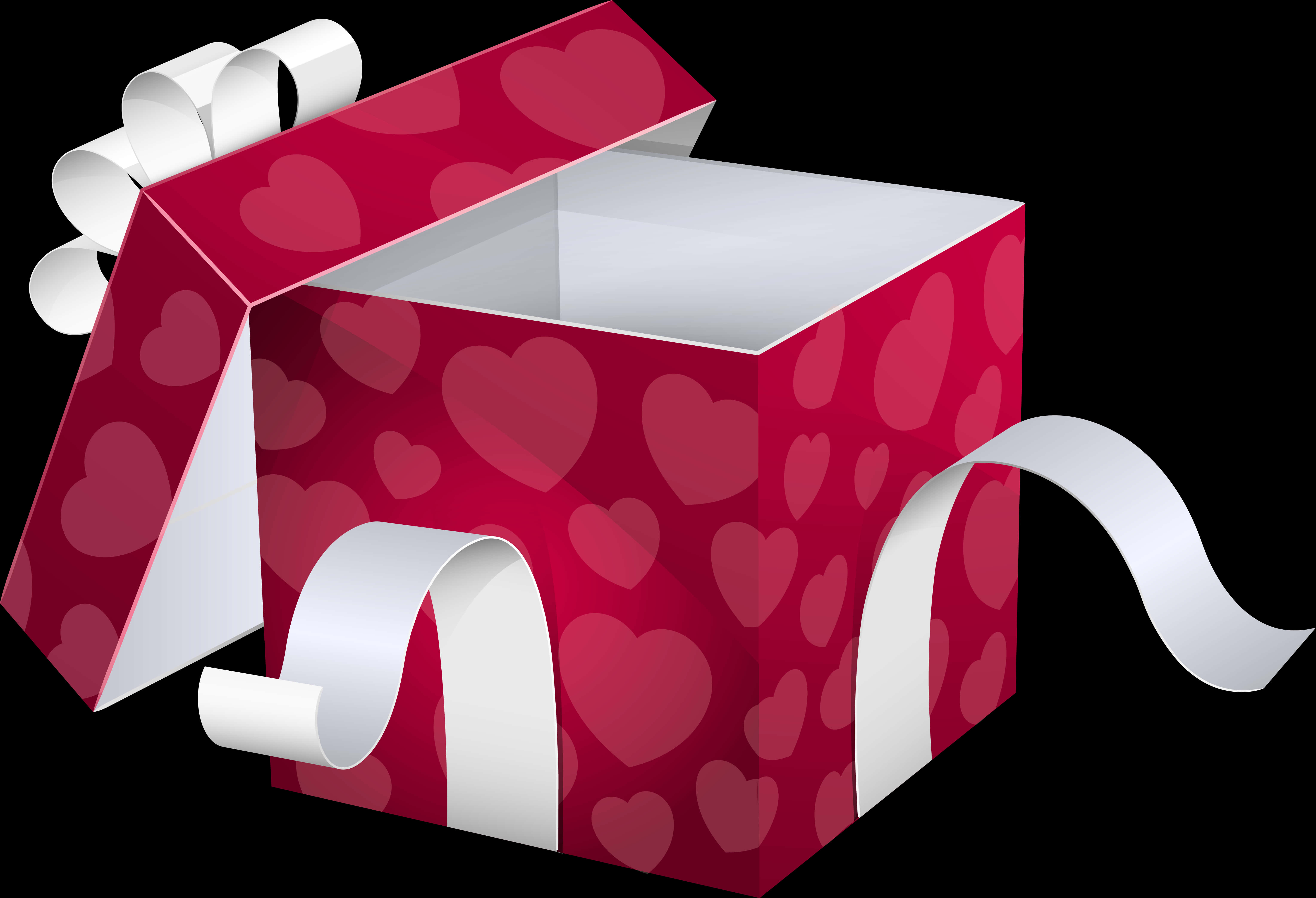 Open Heart Gift Box PNG