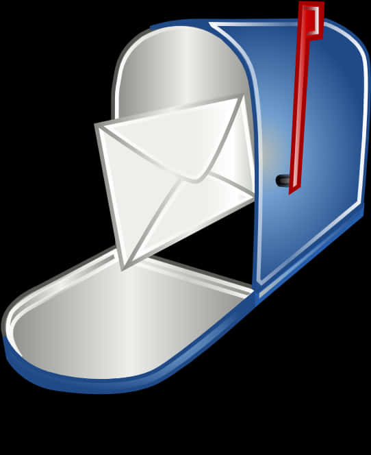 Open Mailboxwith Letter Icon PNG