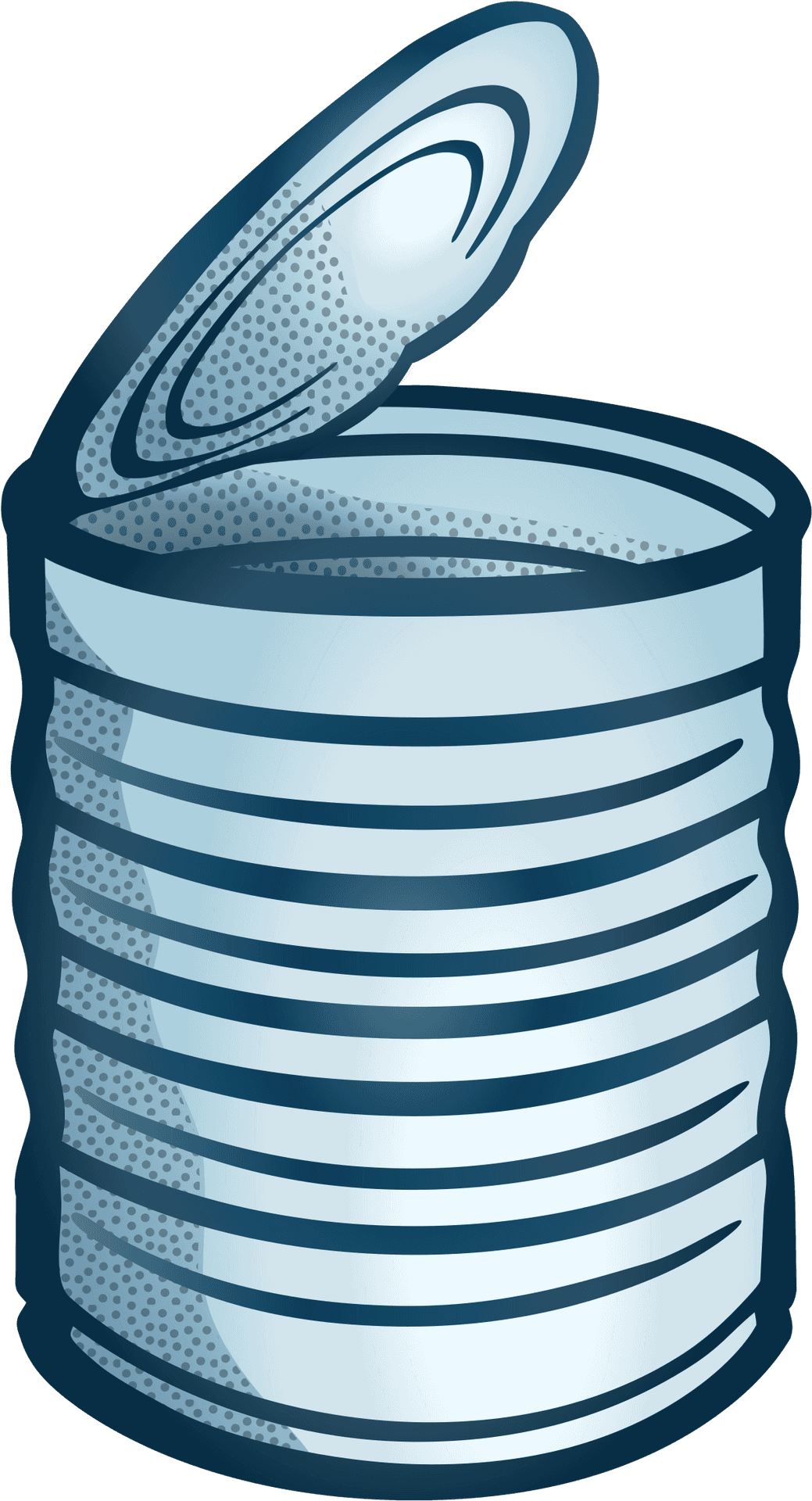 Open Metal Tin Can Illustration PNG