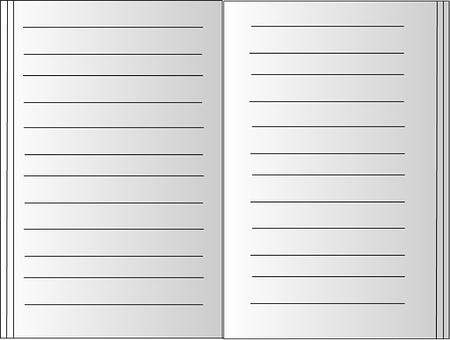 Open Notebook Blank Pages PNG