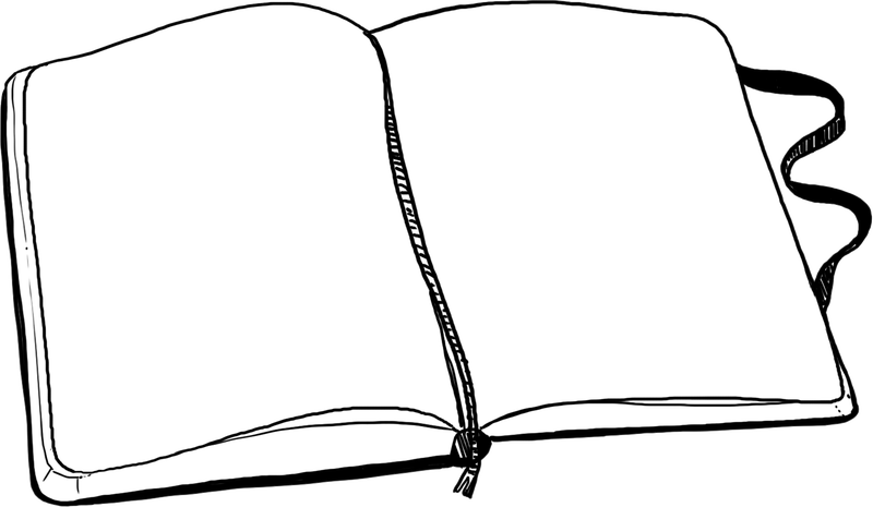 Open Notebook Clipart PNG