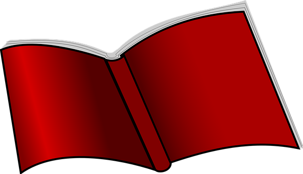Open Red Book Vector PNG