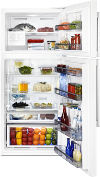 Open Refrigerator Fullof Food PNG