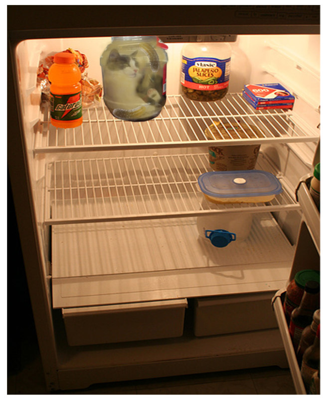 Open Refrigerator With Few Items PNG