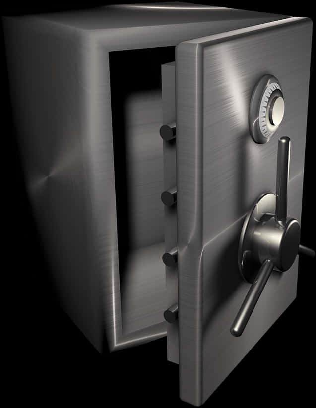 Open Safe Door Security Concept PNG