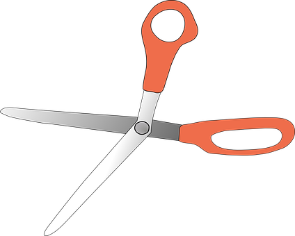 Open Scissors Vector Illustration PNG