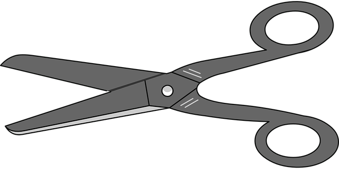 Open Scissors Vector Illustration PNG
