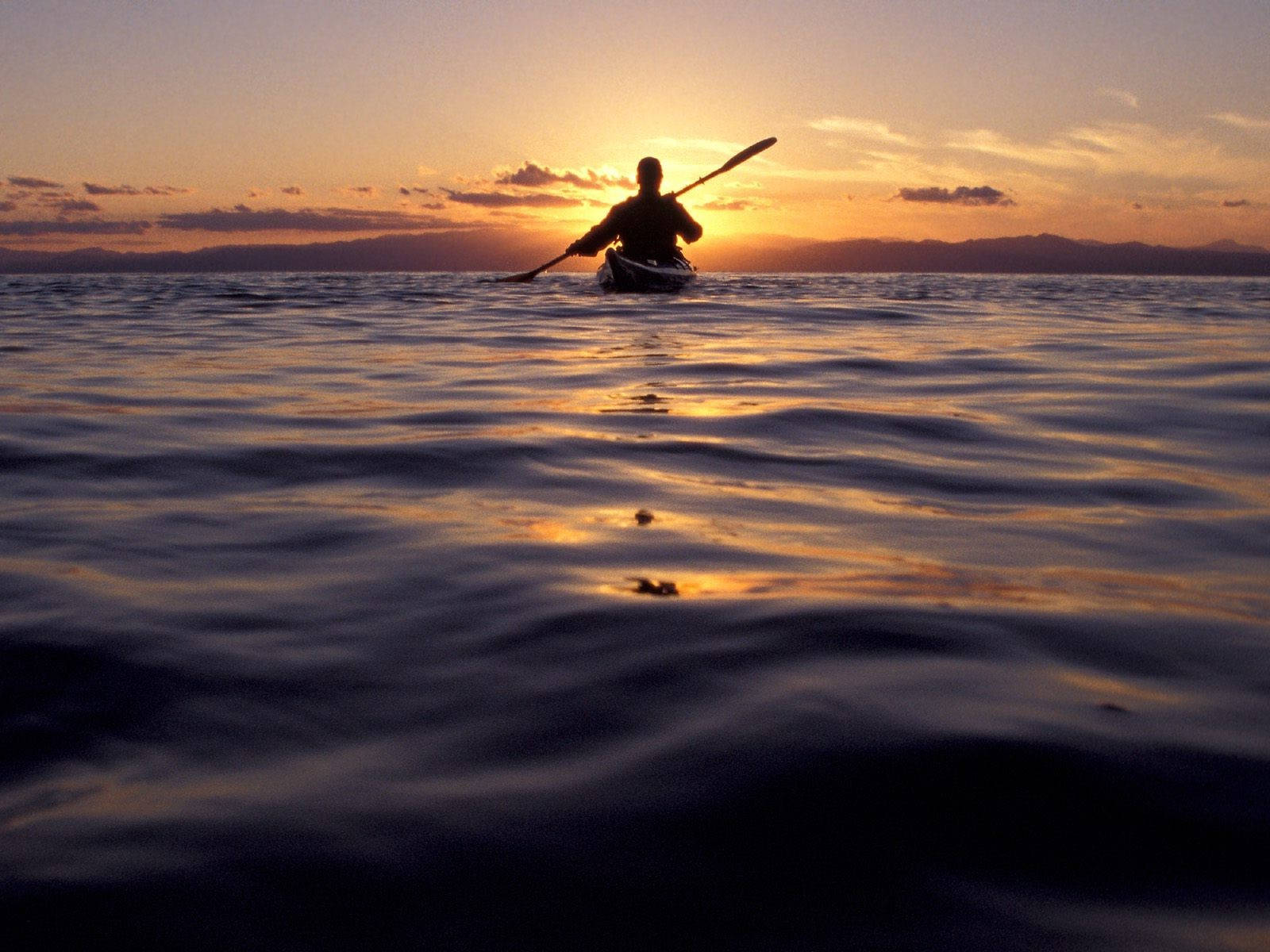 Open Sea Kayaking Wallpaper