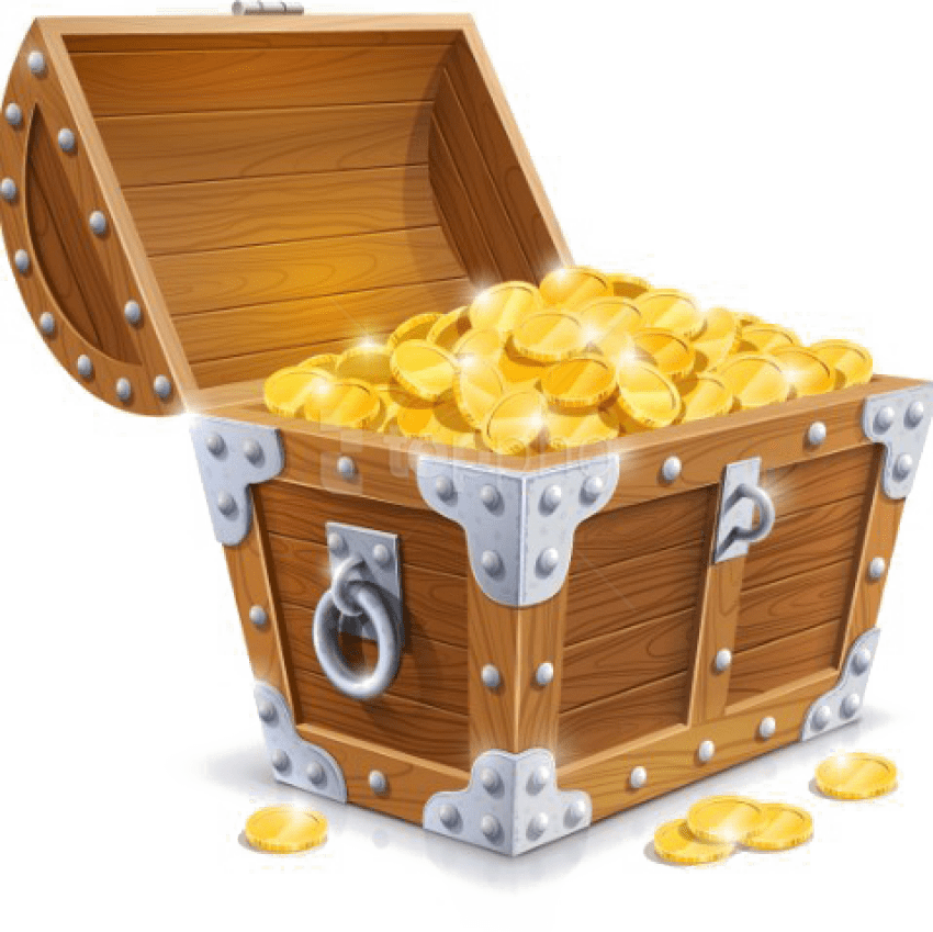 Open Treasure Chest Fullof Gold Coins PNG