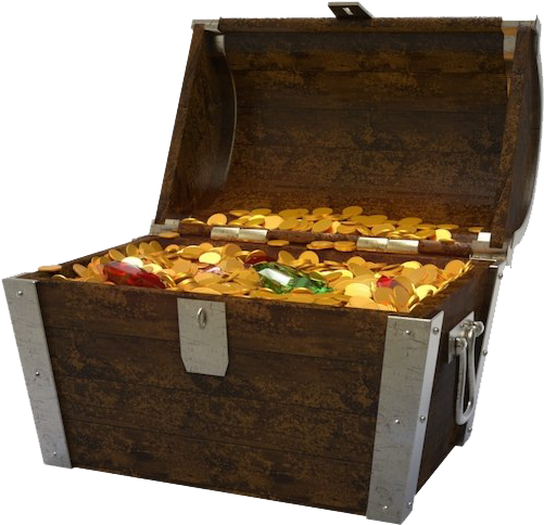 Open Treasure Chest Fullof Gold Coinsand Jewels.png PNG