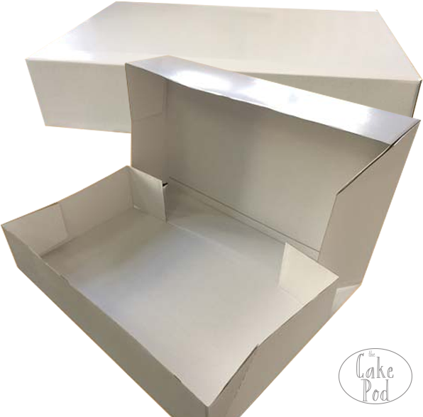 Open White Cardboard Box PNG