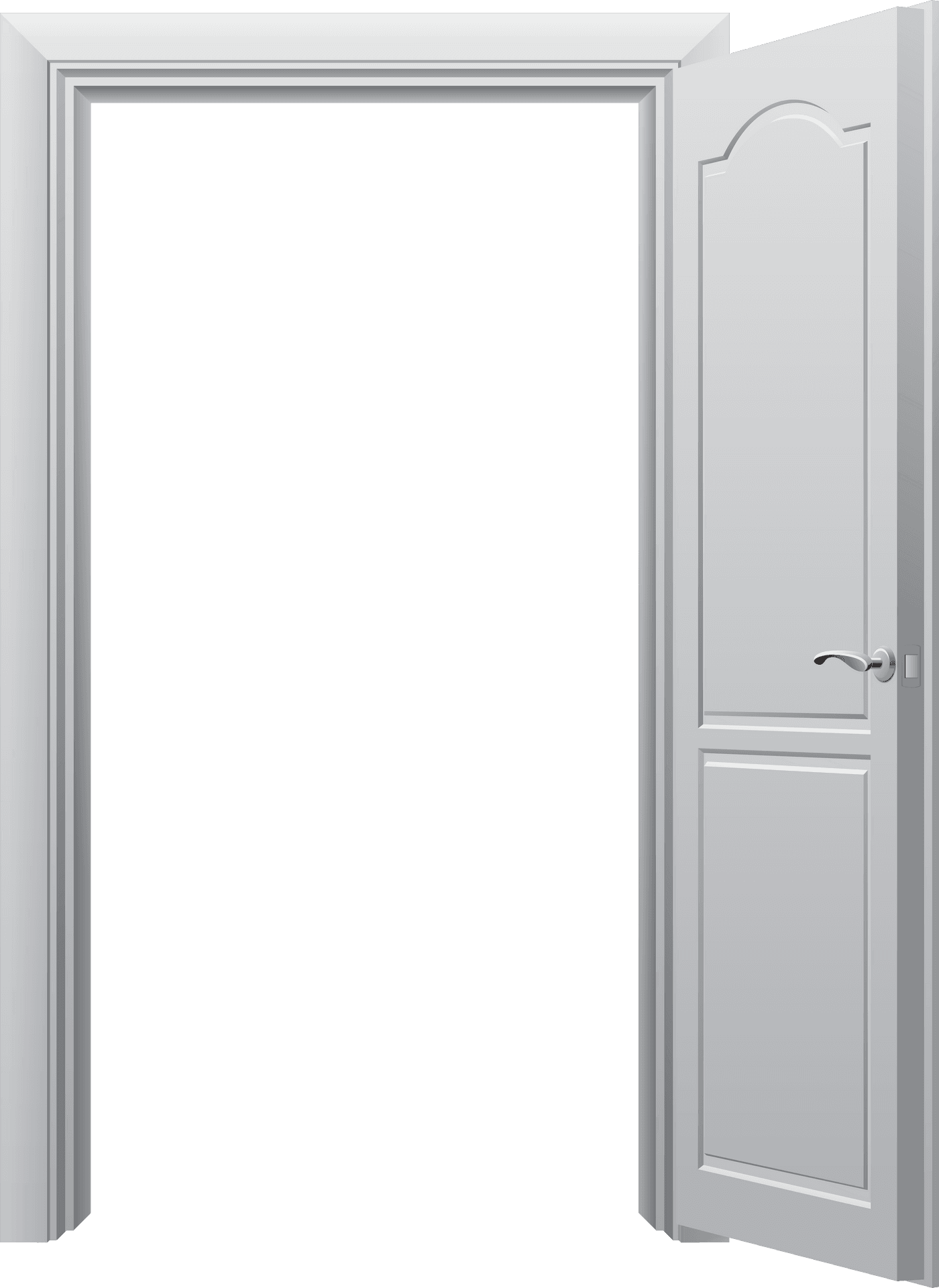 Open White Door Interior PNG