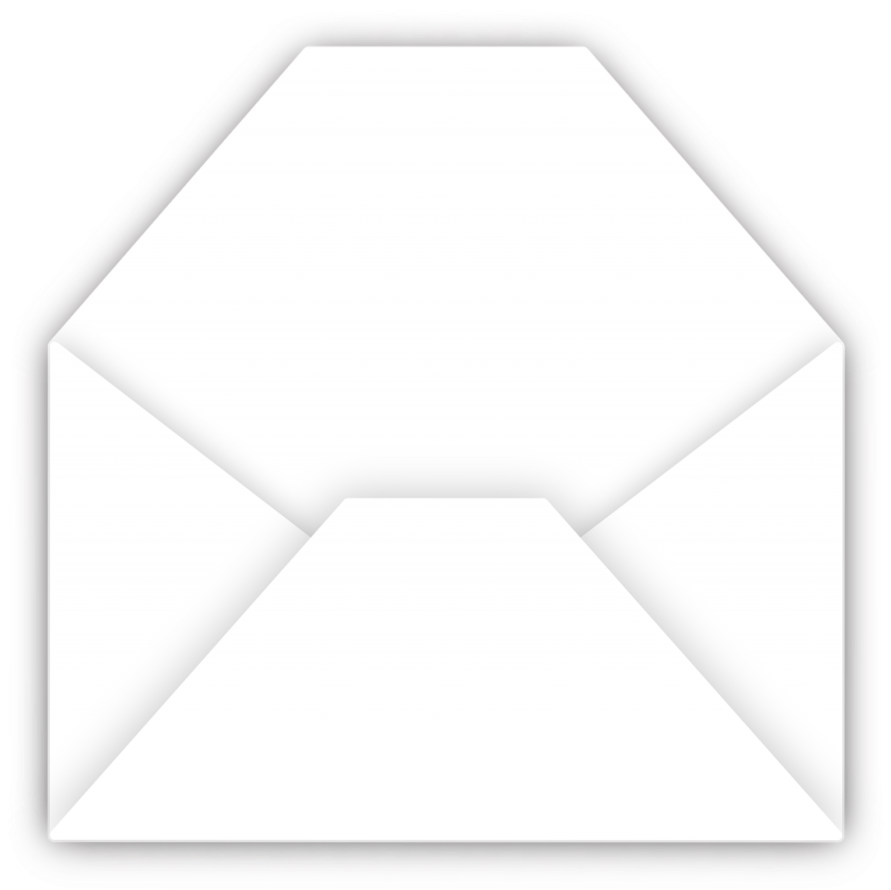 Open White Envelope Icon PNG