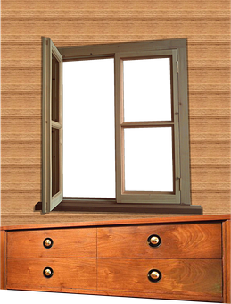 Open Window Wooden Texture Background PNG