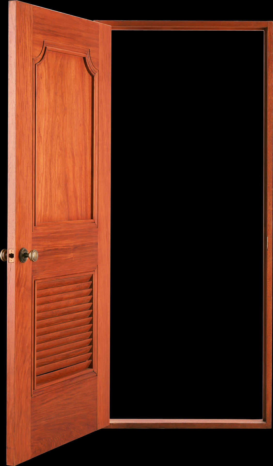 Open Wooden Door Interior Design PNG