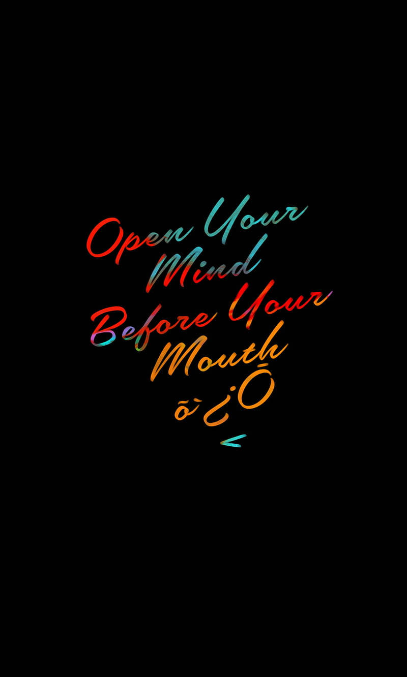 Open Your Mind Motivational Mobile Wallpaper