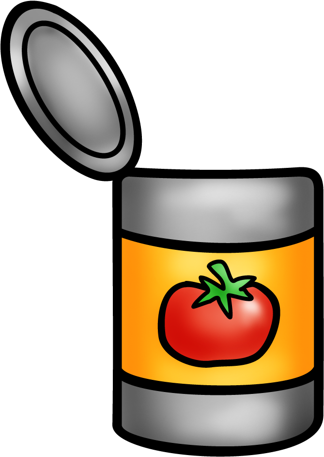 Opened Tomato Can Clipart PNG