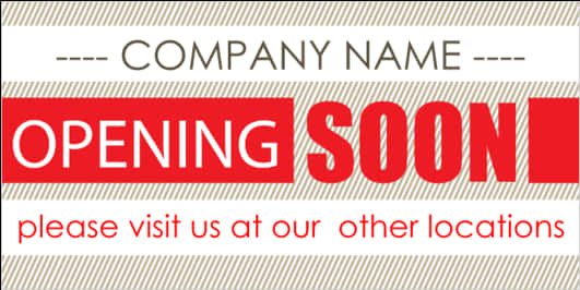 Opening Soon Company Banner PNG