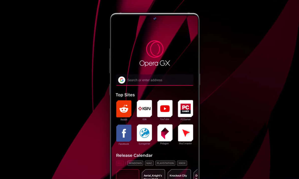 Sienteel Poder Del Primer Navegador De Juegos Del Mundo: Opera Gx. Fondo de pantalla