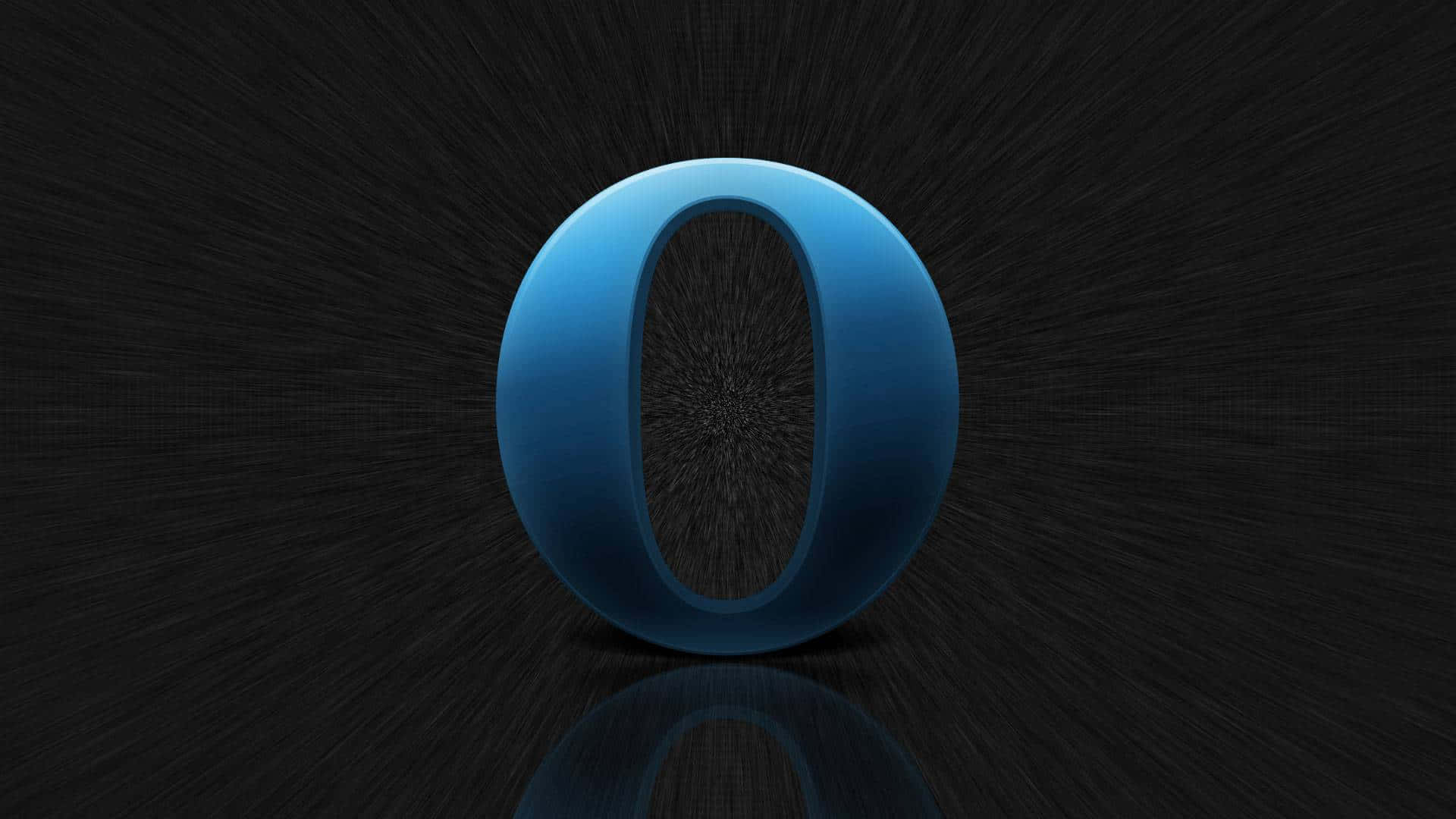 A Blue Ring With A Reflection On A Black Background Wallpaper