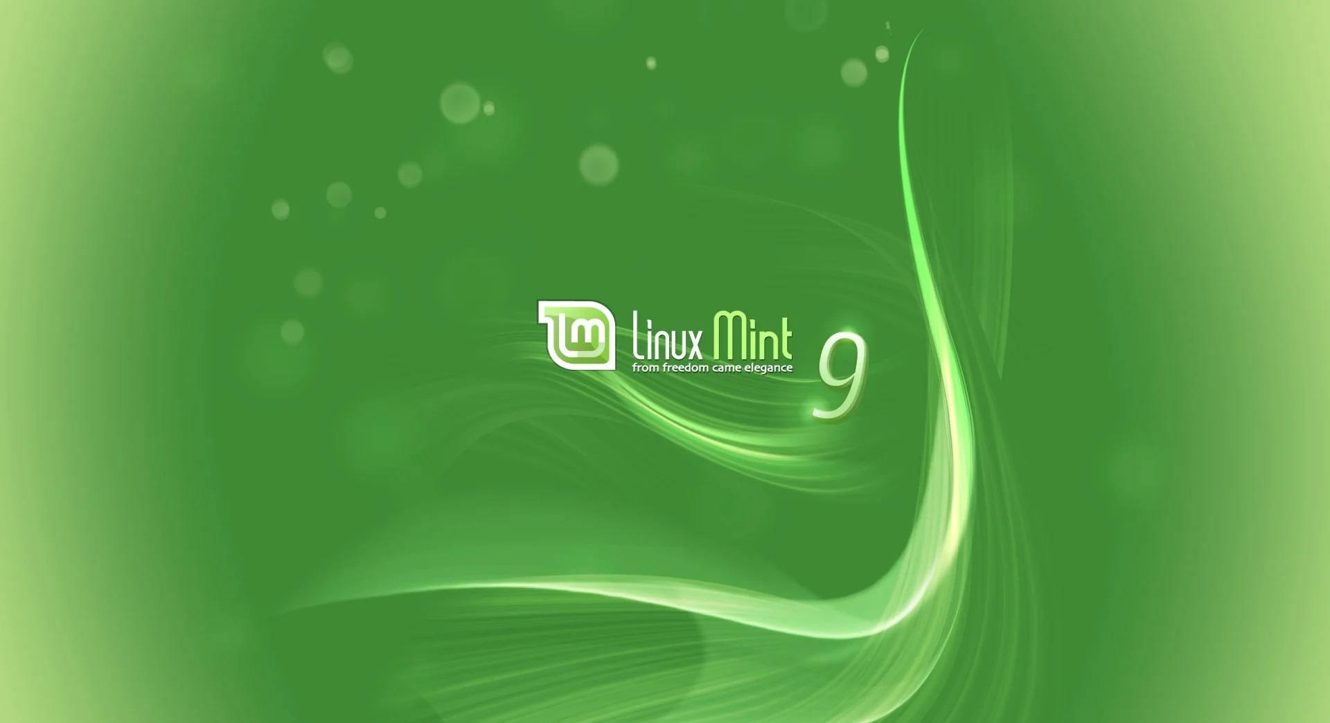 Betriebssystem9 Linux Mint Grünes Logo Wallpaper
