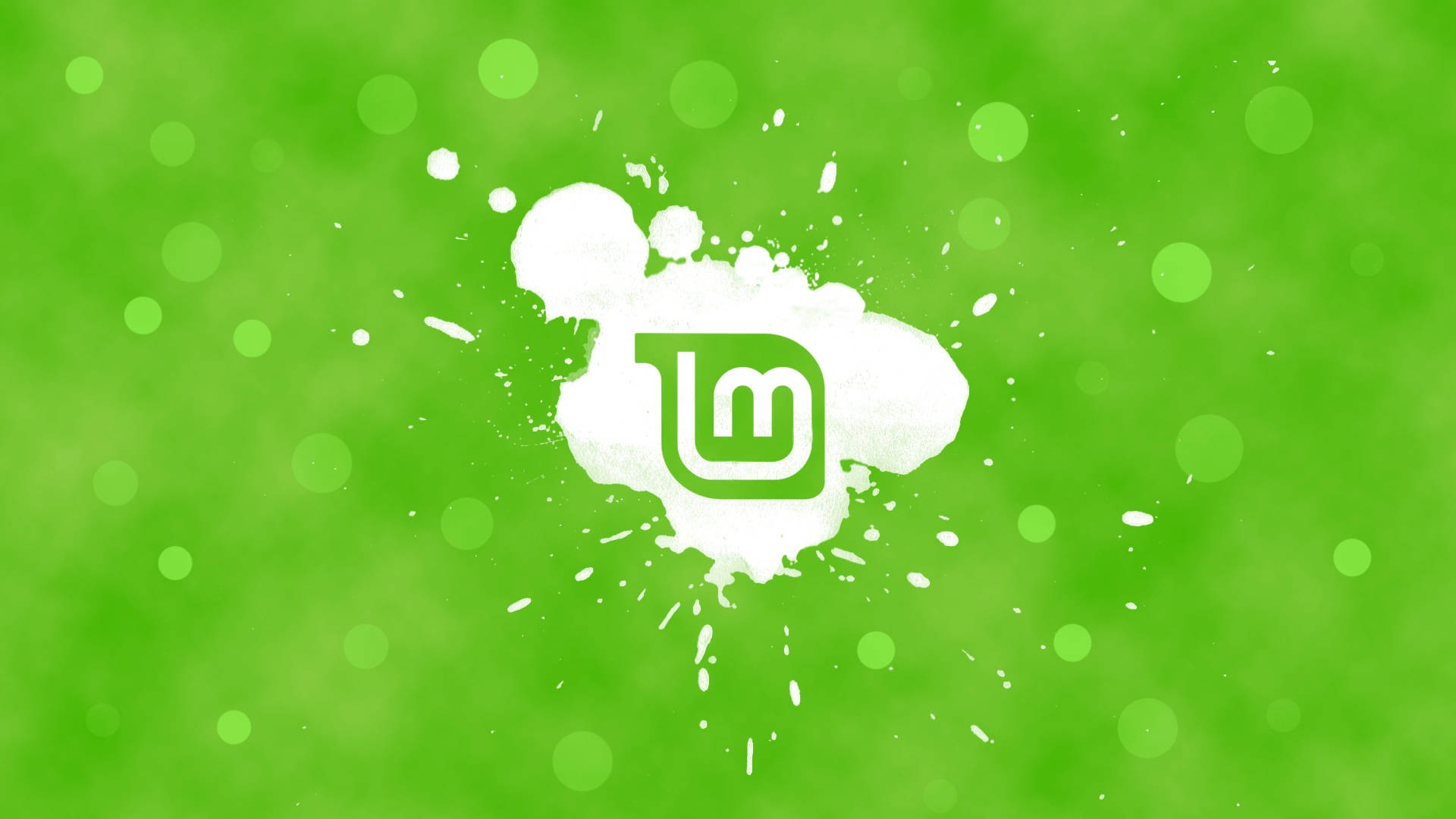 Operating System Linux Mint Green Themed Logo Wallpaper