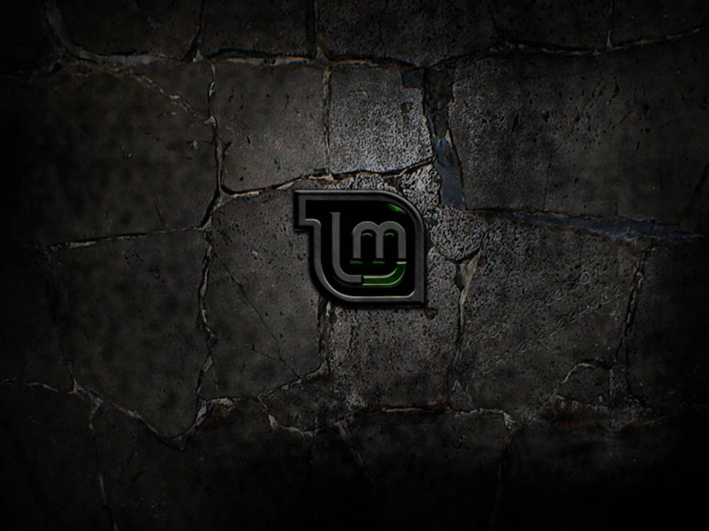 Operating System Linux Mint Logo Cracked Texture Wallpaper