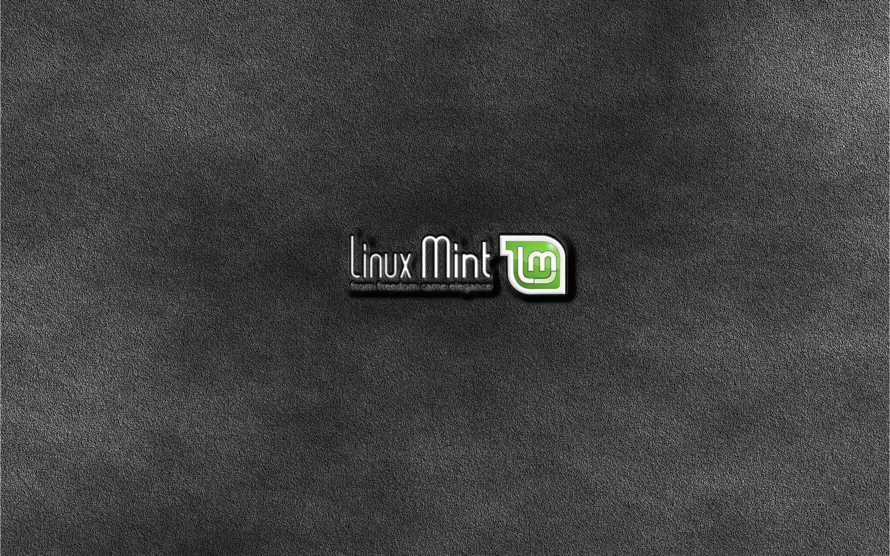 Operating System Linux Mint Logo Patchy Background Wallpaper