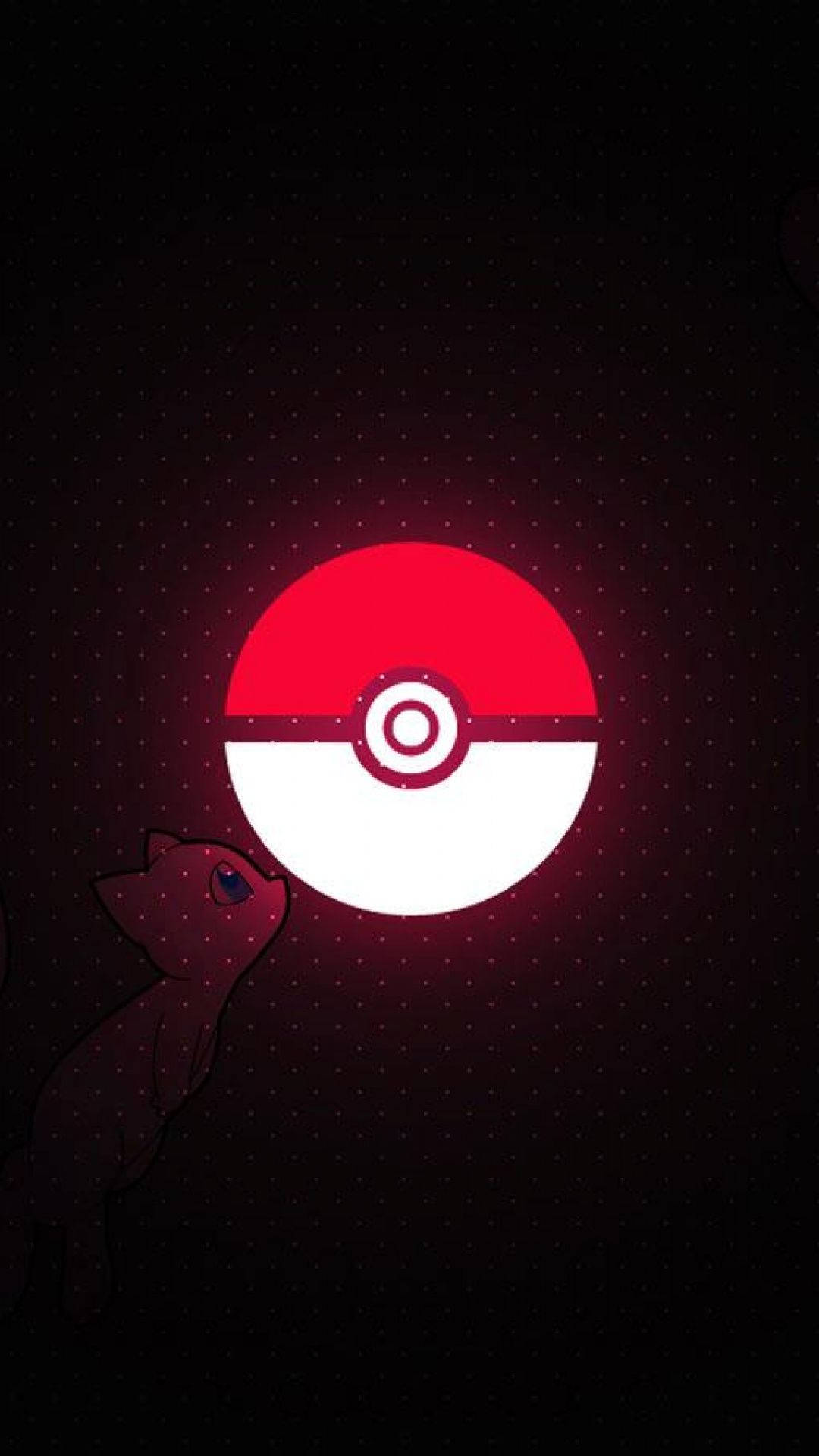 Oplyst Poke Ball Pokemon Iphone Wallpaper