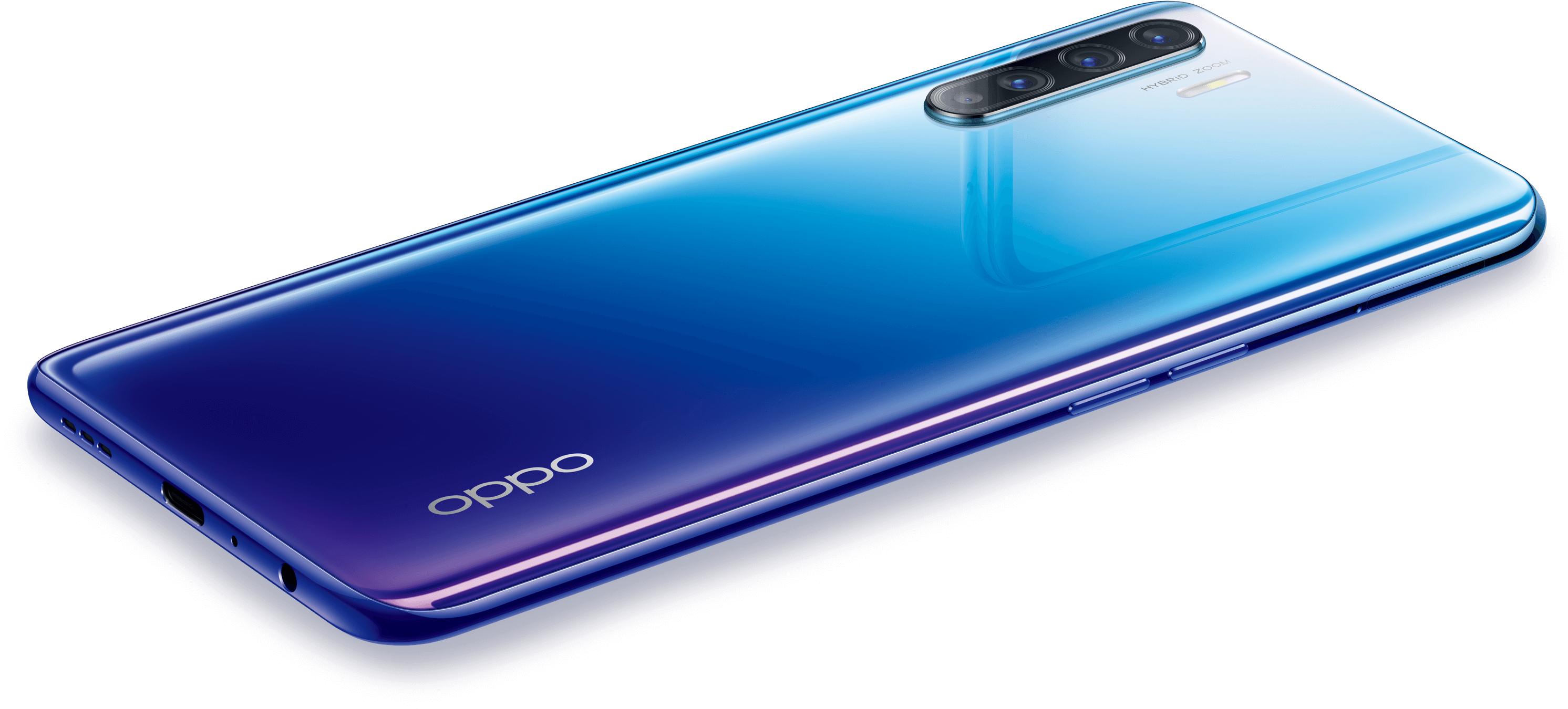 Oppo Blue Smartphone Design PNG