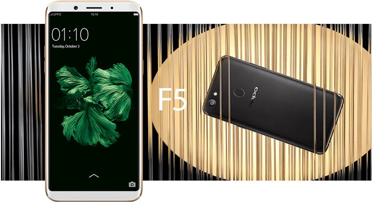 Oppo F5 Smartphone Displayand Design PNG