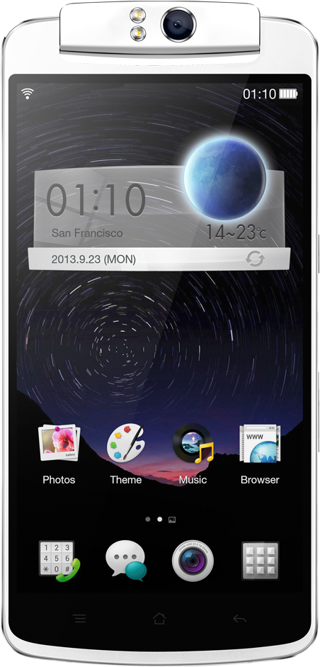 Oppo Smartphone Front View Display PNG