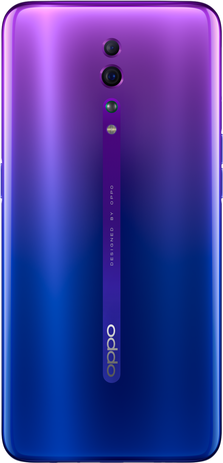 Oppo Smartphone Purple Gradient Back Camera Design PNG