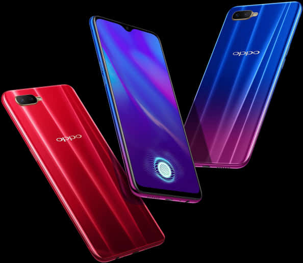 Oppo Smartphones Redand Blue PNG