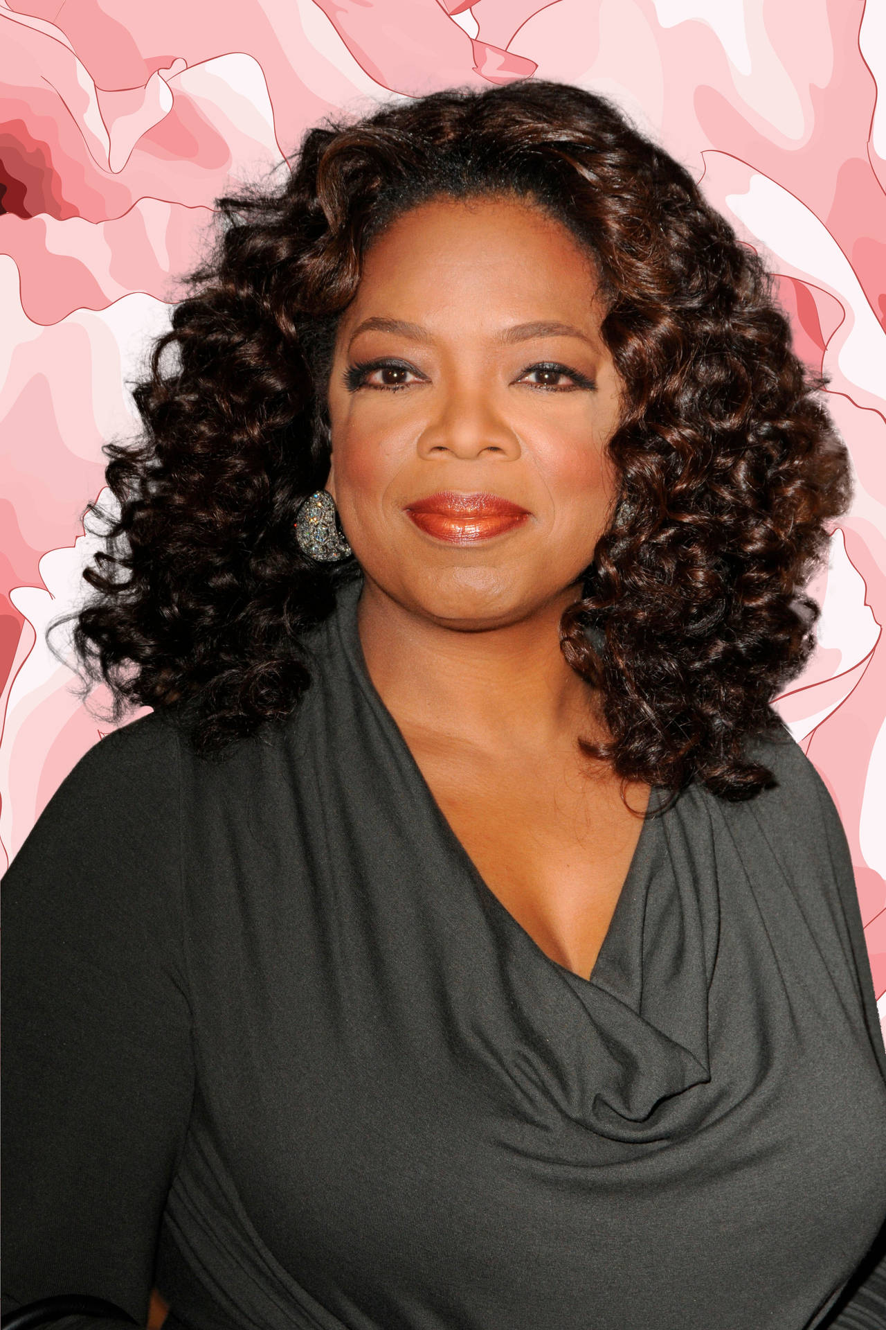Oprah Winfrey In Grey Background