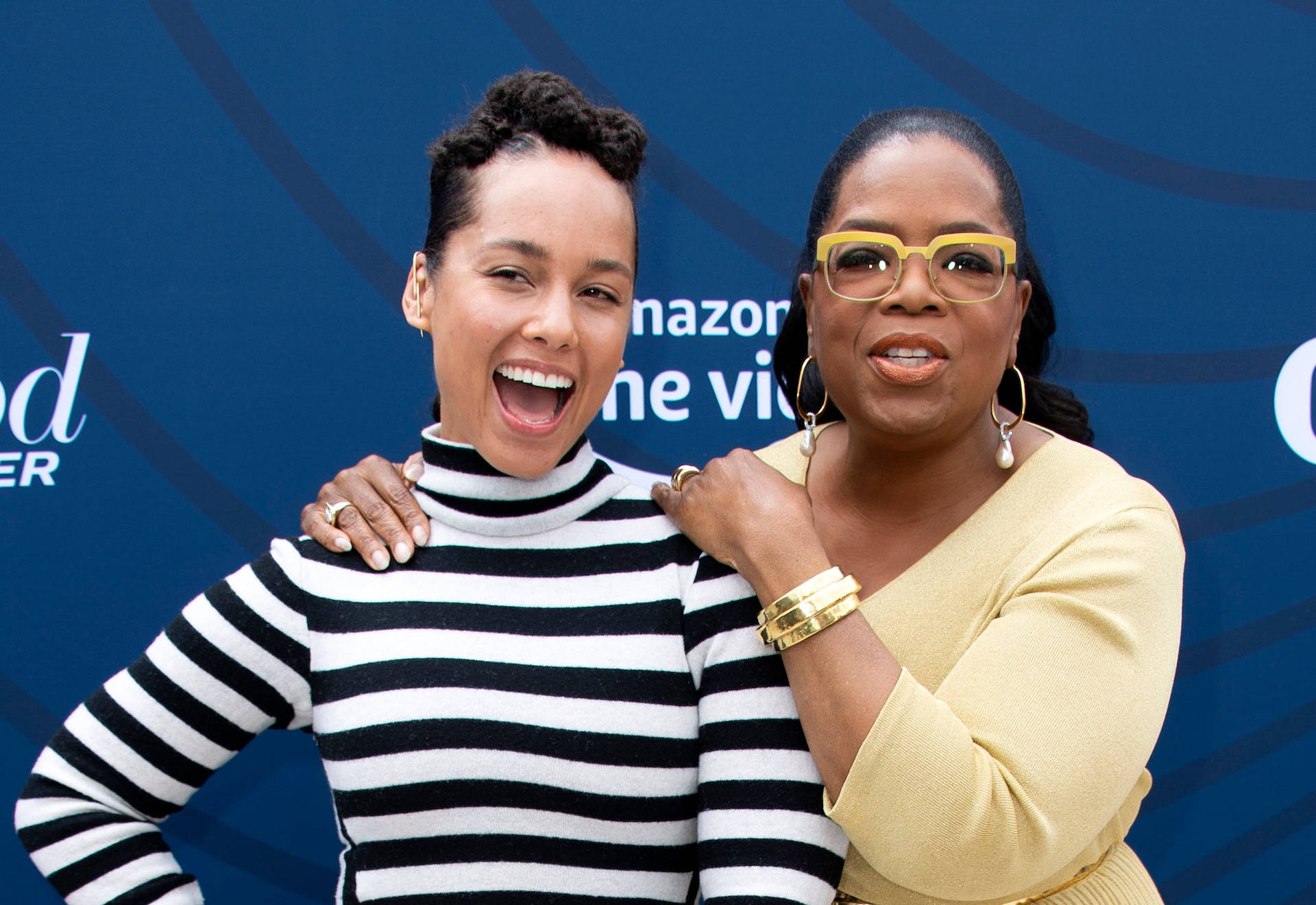Oprah Winfrey With Alicia Keys Background