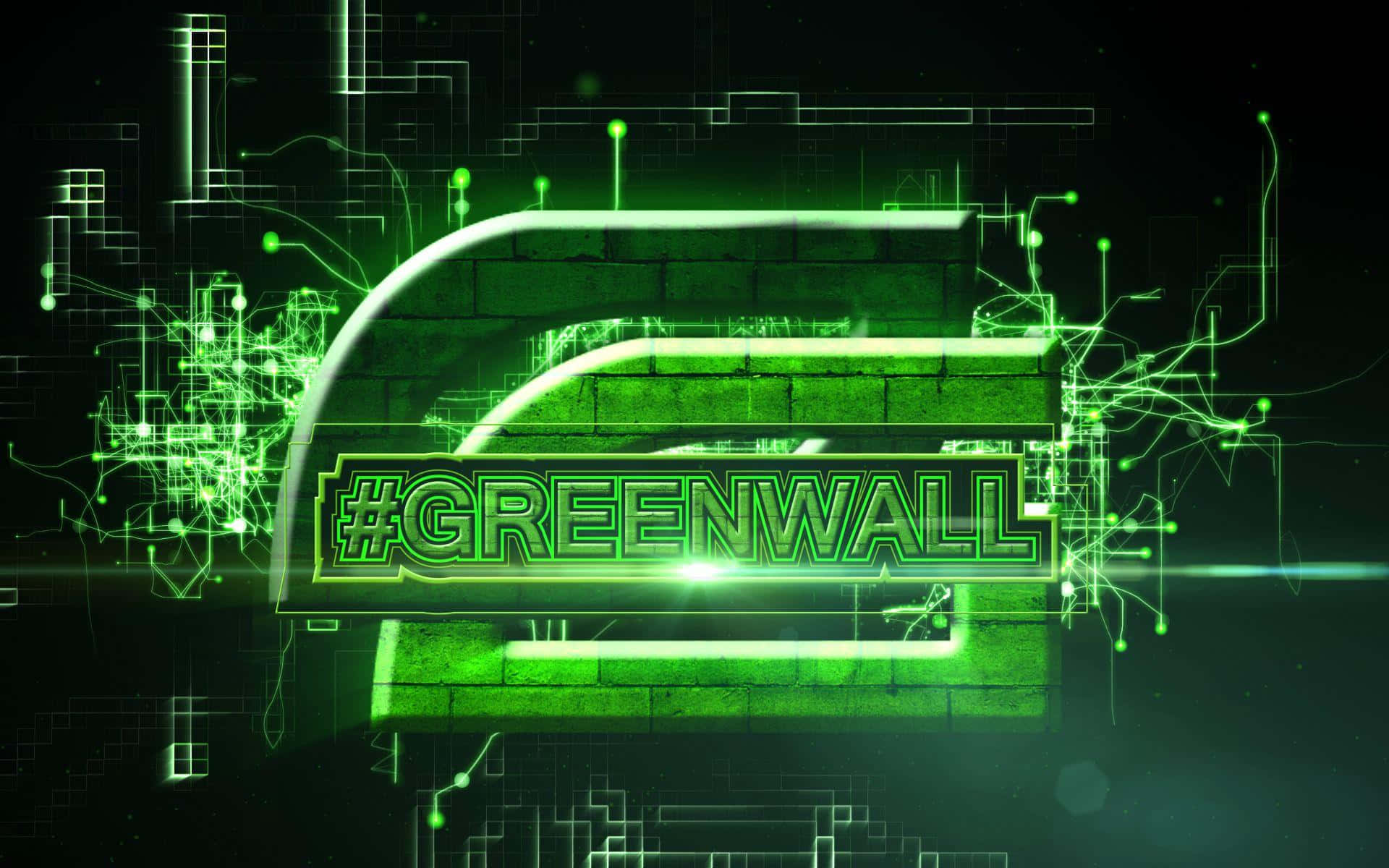 Optic Gaming Greenwall Graphic Wallpaper